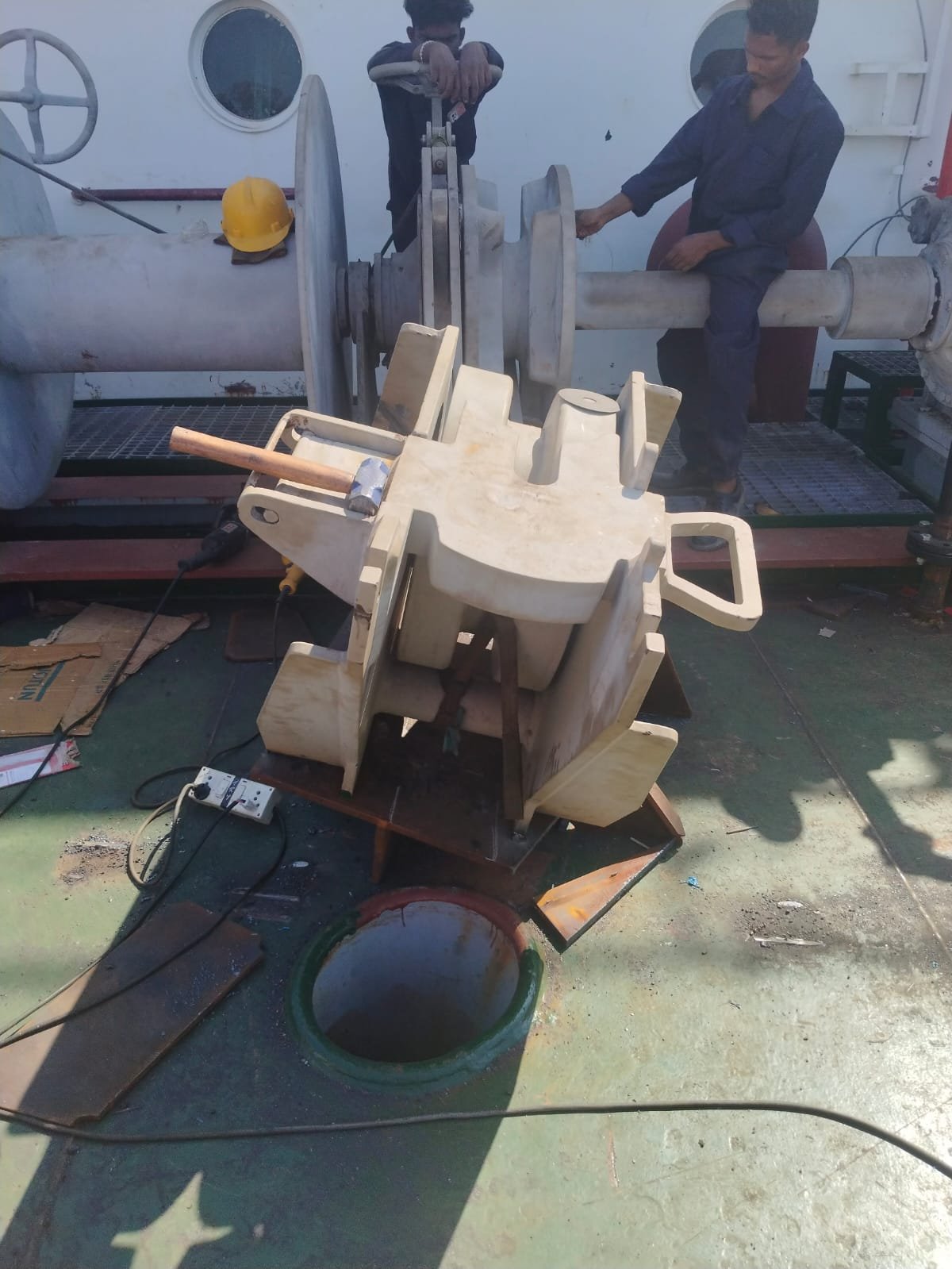 Engine room piping refit